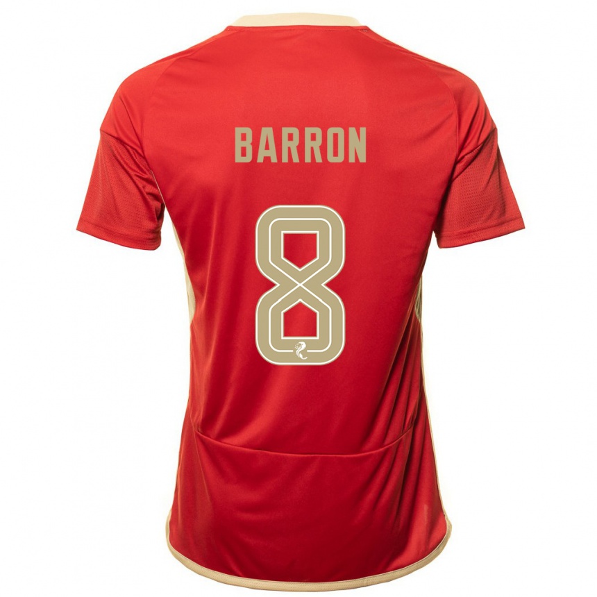 Niño Fútbol Camiseta Connor Barron #8 Rojo 1ª Equipación 2023/24 Perú