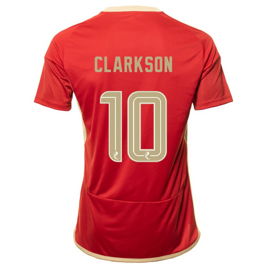 Niño Fútbol Camiseta Leighton Clarkson #10 Rojo 1ª Equipación 2023/24 Perú