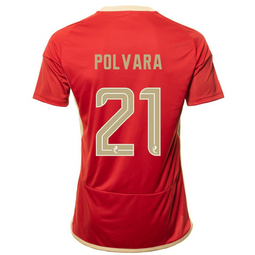 Niño Fútbol Camiseta Dante Polvara #21 Rojo 1ª Equipación 2023/24 Perú