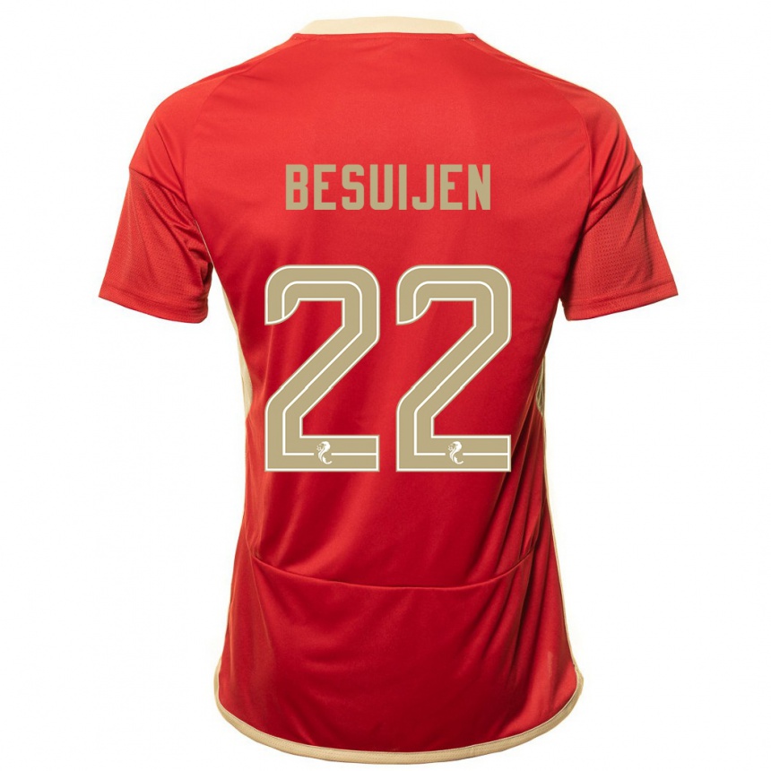 Niño Fútbol Camiseta Vicente Besuijen #22 Rojo 1ª Equipación 2023/24 Perú