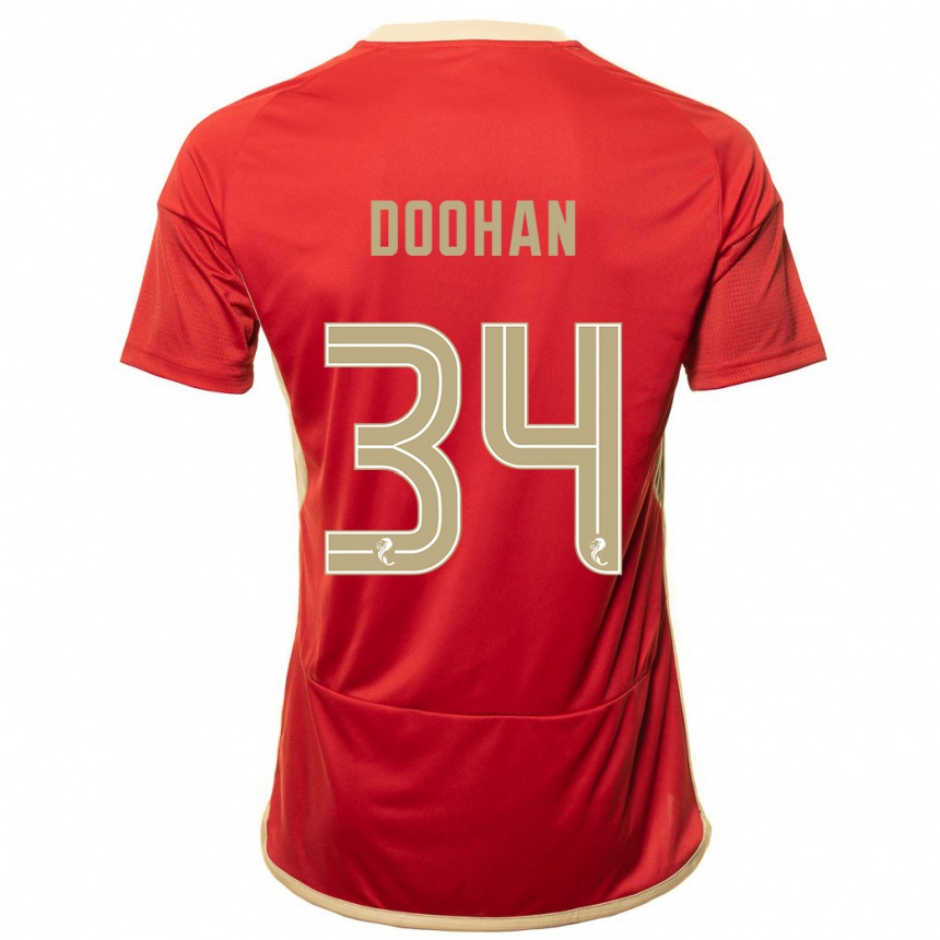 Niño Fútbol Camiseta Ross Doohan #34 Rojo 1ª Equipación 2023/24 Perú