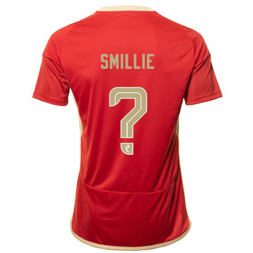 Niño Fútbol Camiseta Reuben Smillie #0 Rojo 1ª Equipación 2023/24 Perú