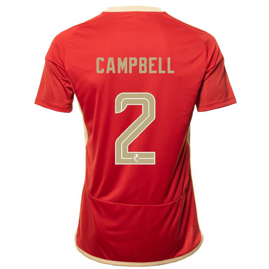 Niño Fútbol Camiseta Loren Campbell #2 Rojo 1ª Equipación 2023/24 Perú