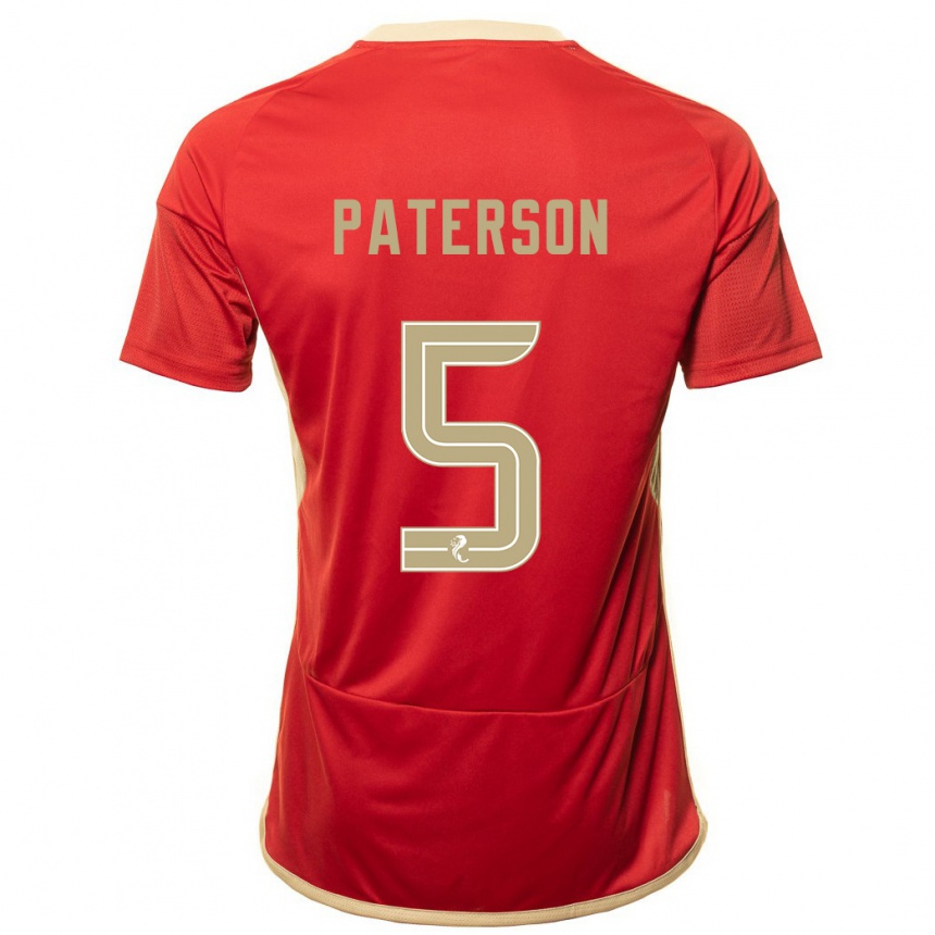 Niño Fútbol Camiseta Donna Paterson #5 Rojo 1ª Equipación 2023/24 Perú