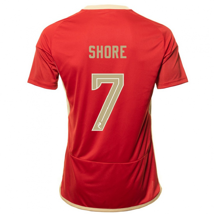 Niño Fútbol Camiseta Eilidh Shore #7 Rojo 1ª Equipación 2023/24 Perú