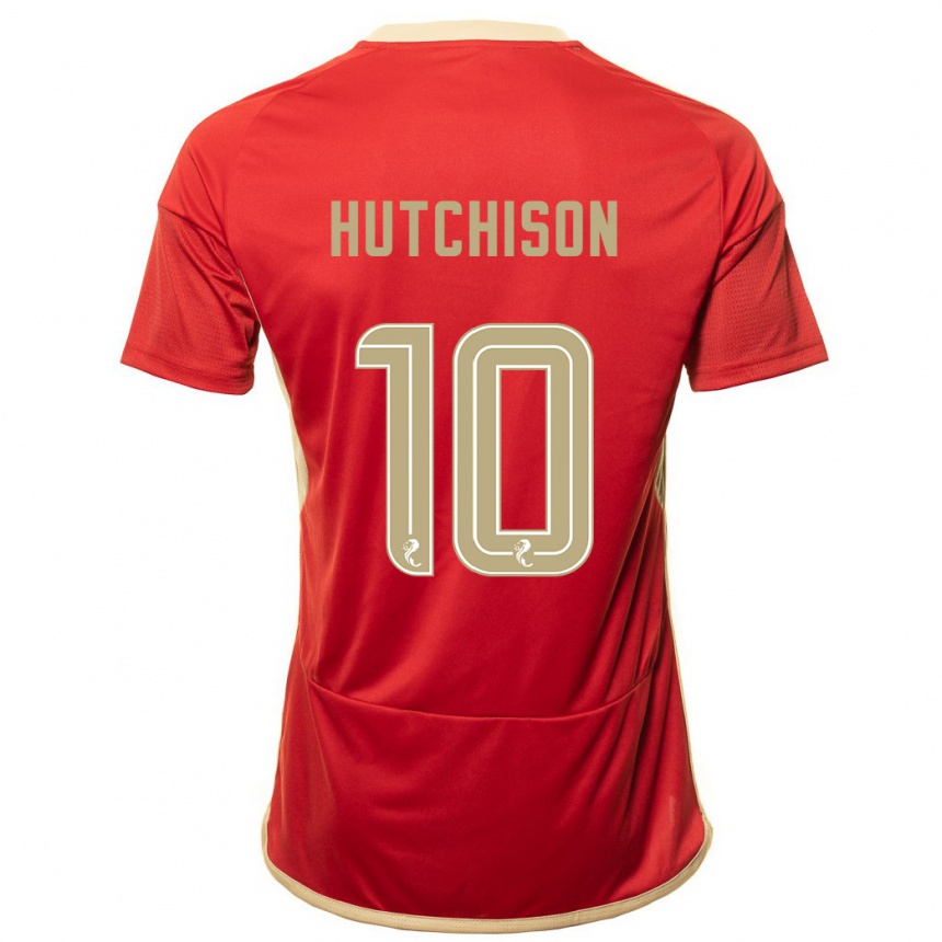 Niño Fútbol Camiseta Bayley Hutchison #10 Rojo 1ª Equipación 2023/24 Perú