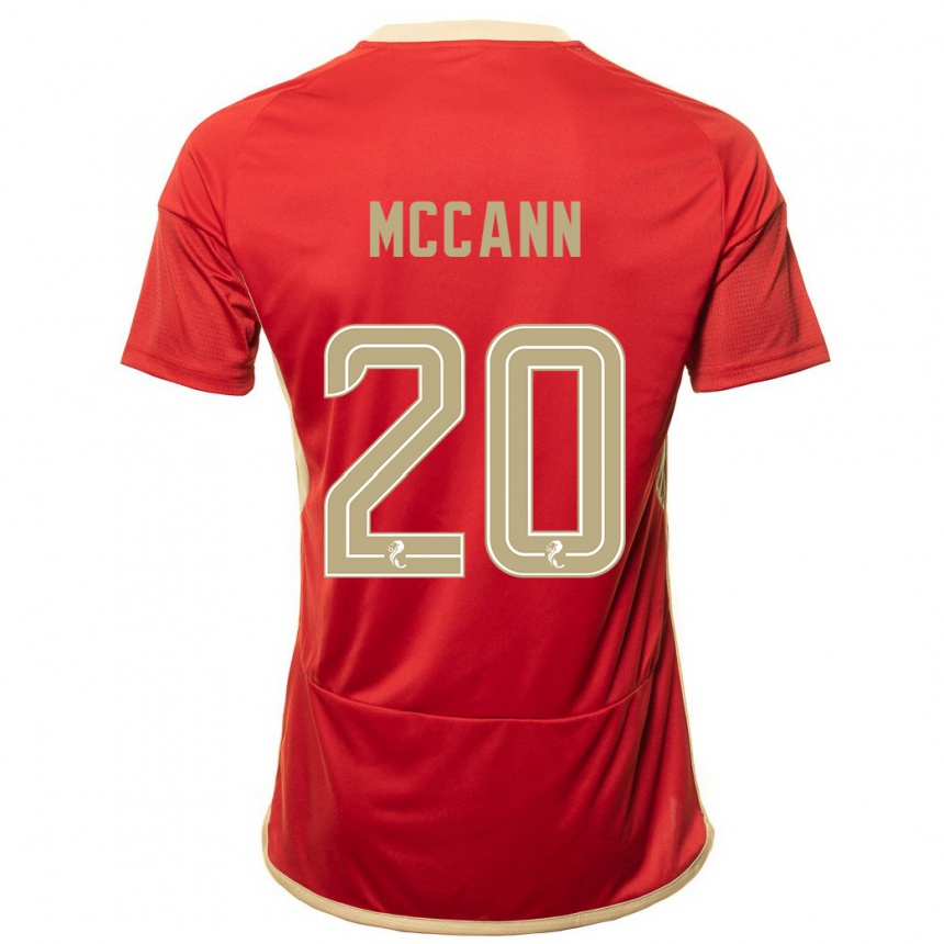 Niño Fútbol Camiseta Annalisa Mccann #20 Rojo 1ª Equipación 2023/24 Perú