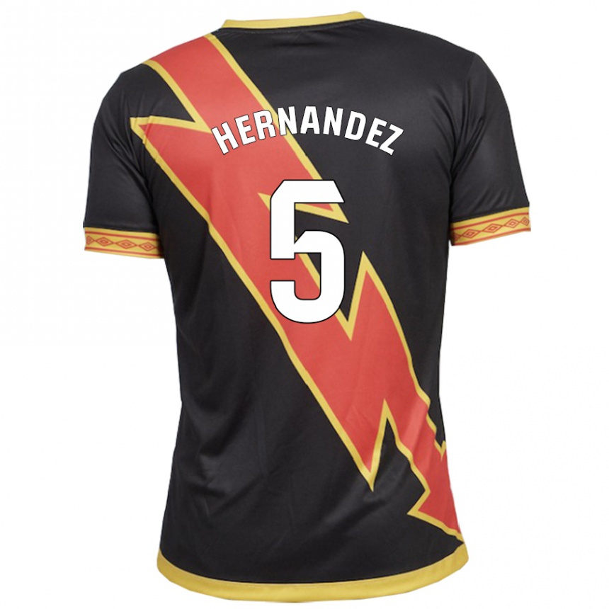 Niño Fútbol Camiseta Aridane Hernández #5 Negro 2ª Equipación 2023/24 Perú