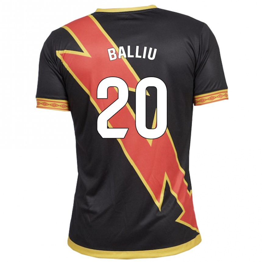 Niño Fútbol Camiseta Iván Balliu #20 Negro 2ª Equipación 2023/24 Perú