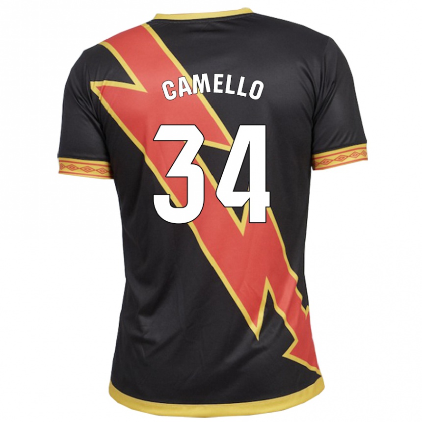 Niño Fútbol Camiseta Sergio Camello #34 Negro 2ª Equipación 2023/24 Perú