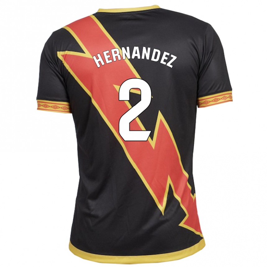 Niño Fútbol Camiseta Marco Hernández #2 Negro 2ª Equipación 2023/24 Perú