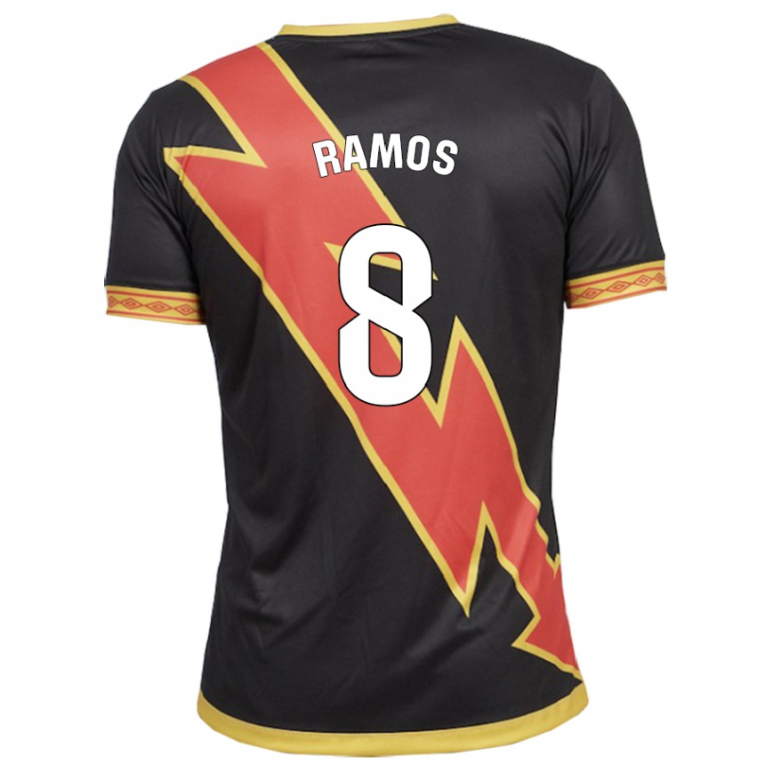 Niño Fútbol Camiseta Iván Ramos #8 Negro 2ª Equipación 2023/24 Perú