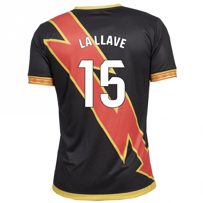 Niño Fútbol Camiseta Kevin De La Llave #15 Negro 2ª Equipación 2023/24 Perú