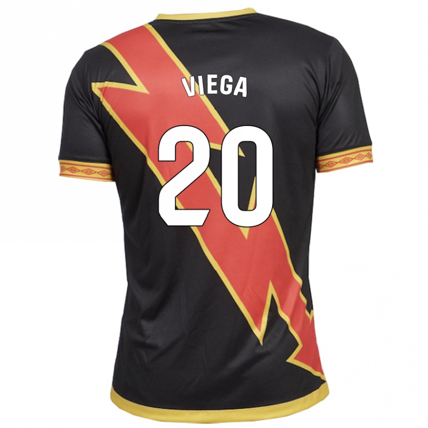 Niño Fútbol Camiseta David Viega #20 Negro 2ª Equipación 2023/24 Perú