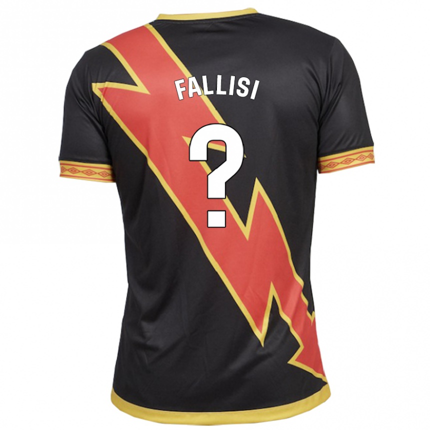 Niño Fútbol Camiseta Alessandro Fallisi #0 Negro 2ª Equipación 2023/24 Perú