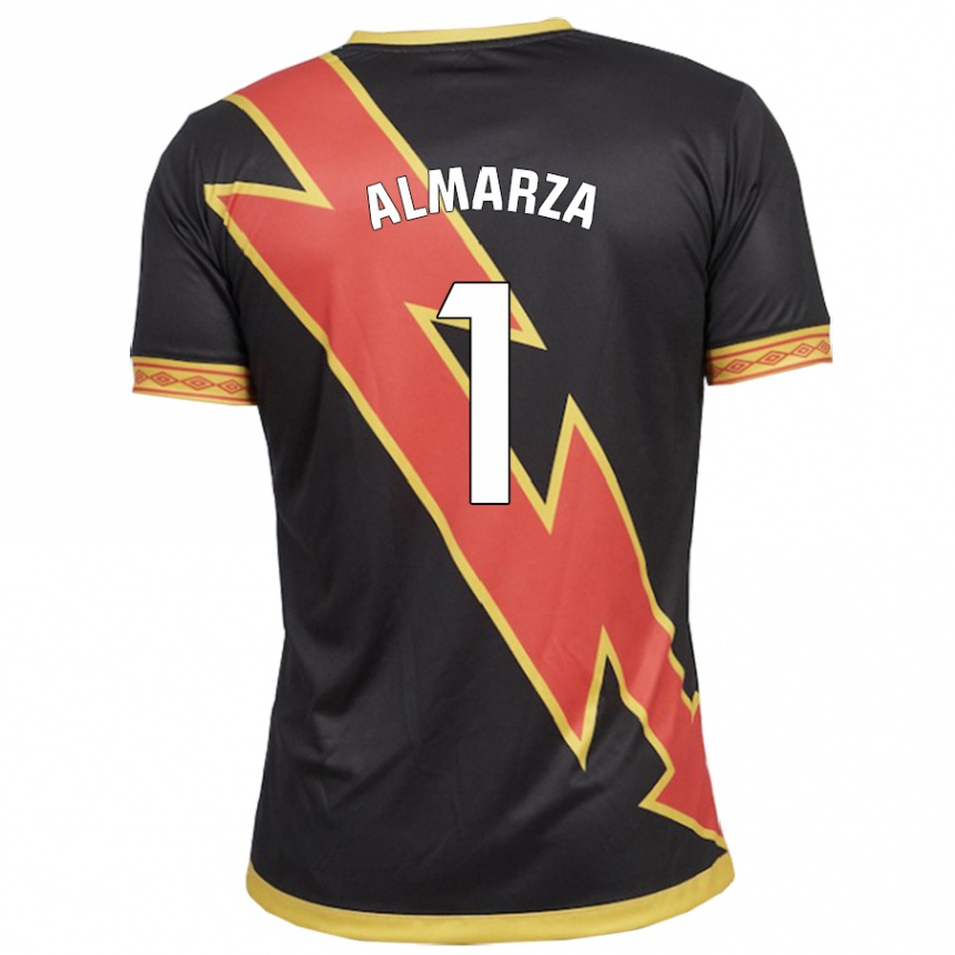 Niño Fútbol Camiseta Ana Almarza Garrido #1 Negro 2ª Equipación 2023/24 Perú