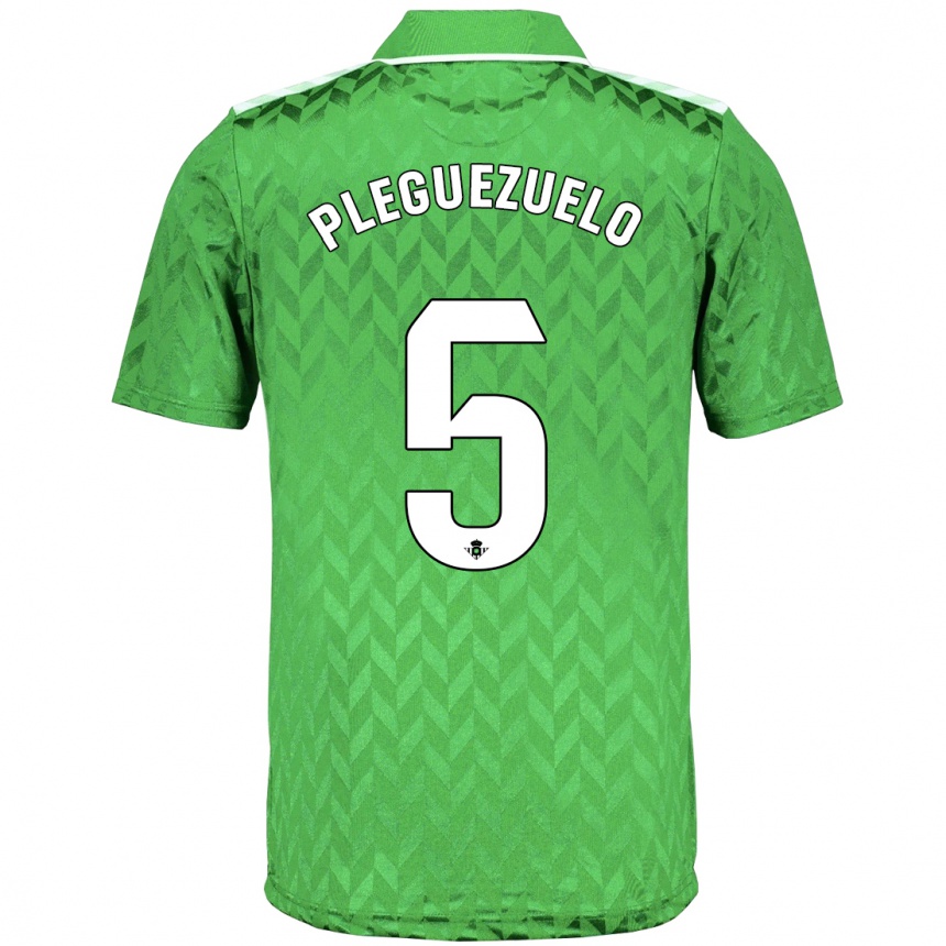 Niño Fútbol Camiseta Xavi Pleguezuelo #5 Verde 2ª Equipación 2023/24 Perú