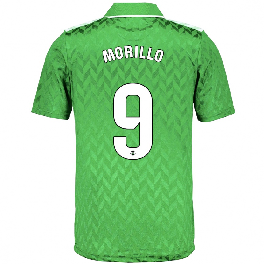 Niño Fútbol Camiseta Manu Morillo #9 Verde 2ª Equipación 2023/24 Perú