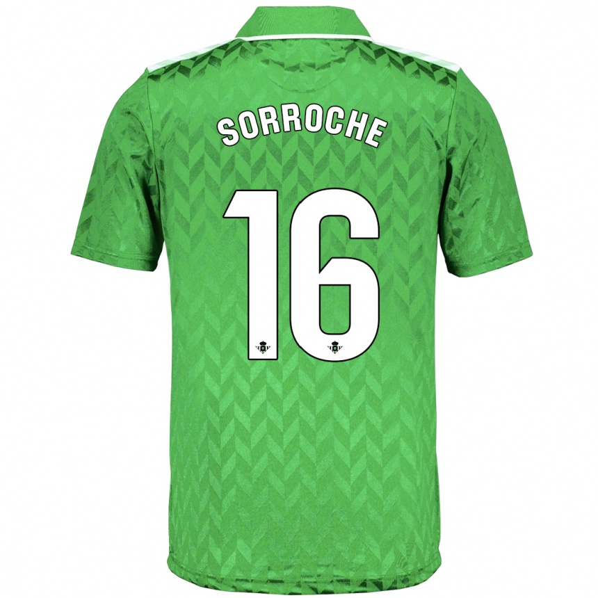 Niño Fútbol Camiseta Ginés Sorroche #16 Verde 2ª Equipación 2023/24 Perú