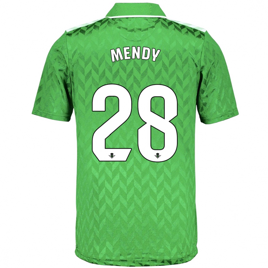 Niño Fútbol Camiseta Nobel Mendy #28 Verde 2ª Equipación 2023/24 Perú