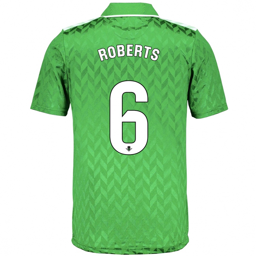 Niño Fútbol Camiseta Rhiannon Roberts #6 Verde 2ª Equipación 2023/24 Perú