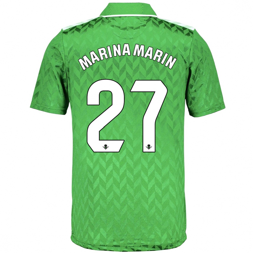 Niño Fútbol Camiseta Marina Marín #27 Verde 2ª Equipación 2023/24 Perú