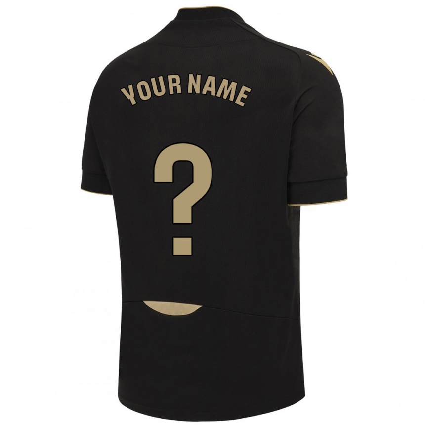 Niño Fútbol Camiseta Su Nombre #0 Negro 2ª Equipación 2023/24 Perú