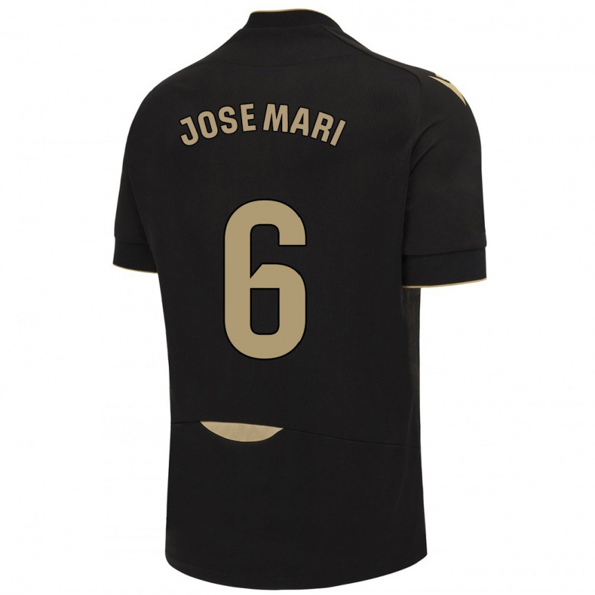 Niño Fútbol Camiseta José Mari #6 Negro 2ª Equipación 2023/24 Perú