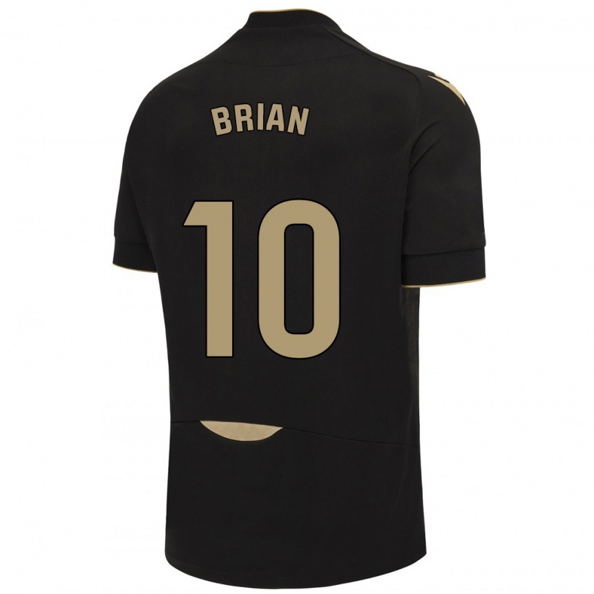 Niño Fútbol Camiseta Brian Ocampo #10 Negro 2ª Equipación 2023/24 Perú