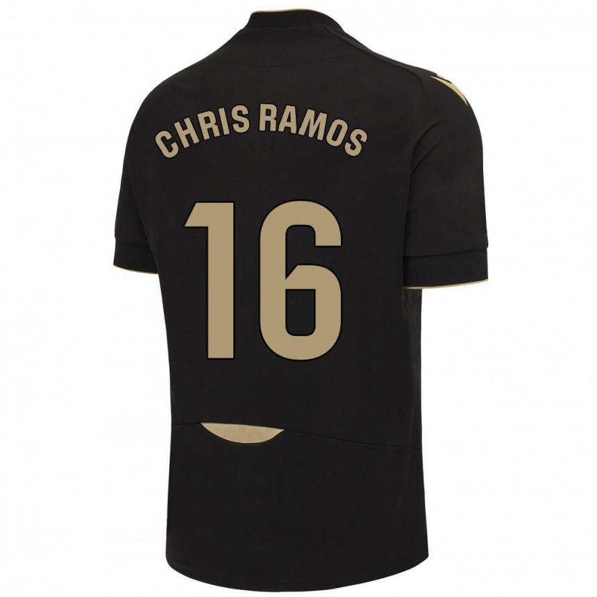 Niño Fútbol Camiseta Chris Ramos #16 Negro 2ª Equipación 2023/24 Perú