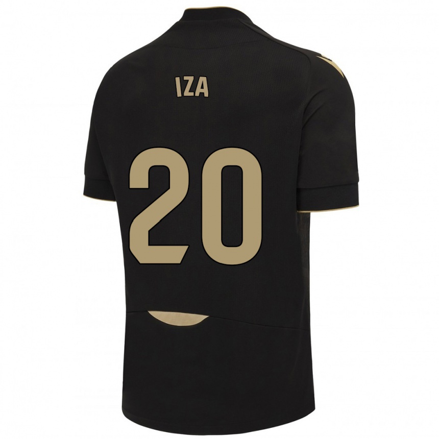 Niño Fútbol Camiseta Iza Carcelén #20 Negro 2ª Equipación 2023/24 Perú