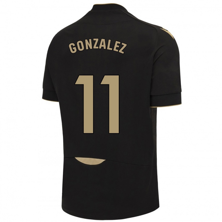 Niño Fútbol Camiseta Chus González #11 Negro 2ª Equipación 2023/24 Perú