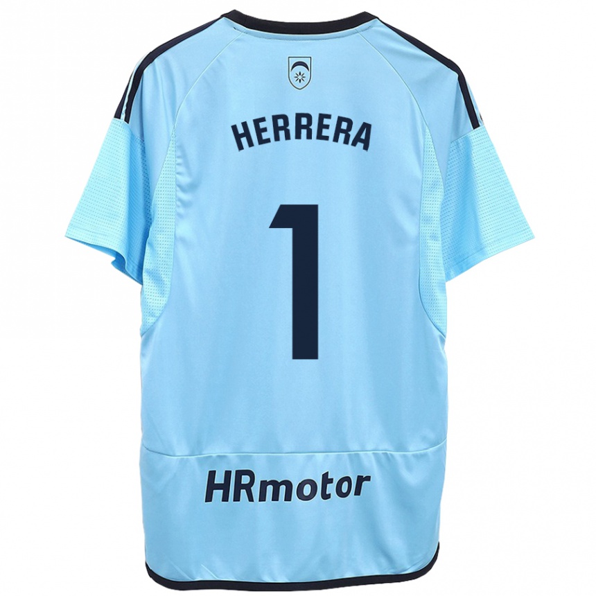 Niño Fútbol Camiseta Sergio Herrera #1 Azul 2ª Equipación 2023/24 Perú