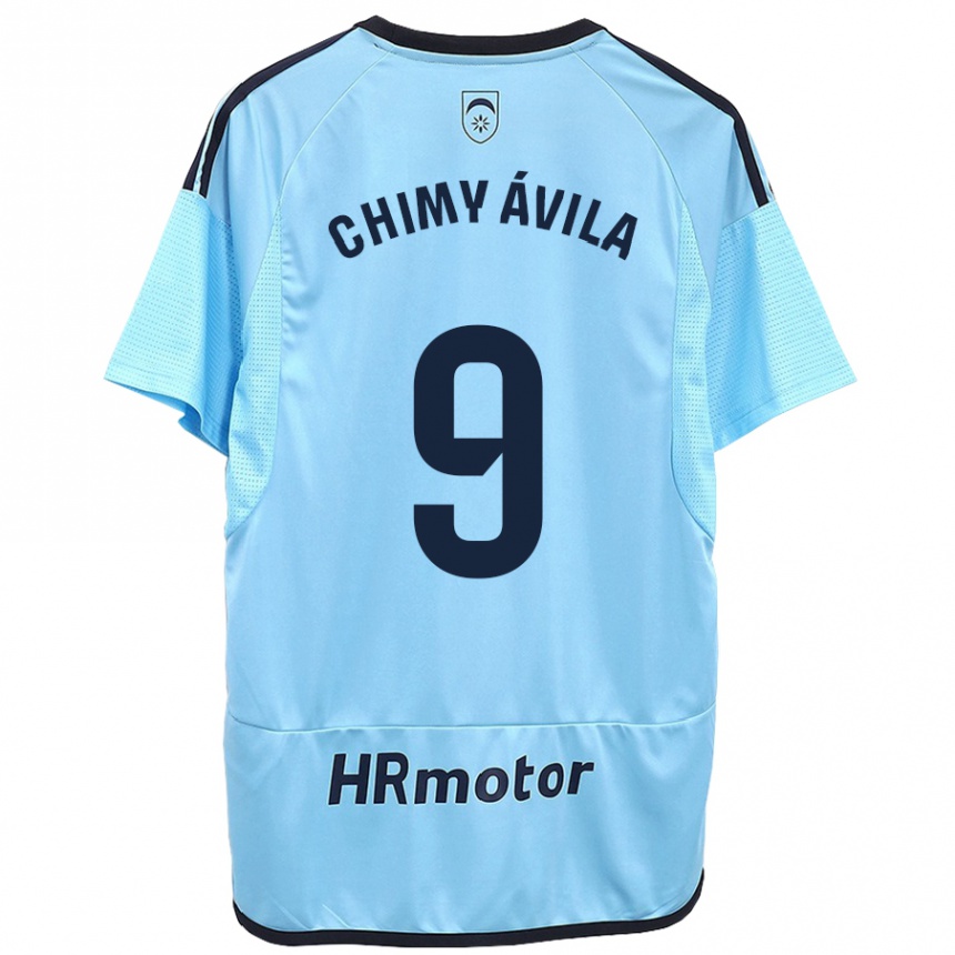 Niño Fútbol Camiseta Chimy Ávila #9 Azul 2ª Equipación 2023/24 Perú