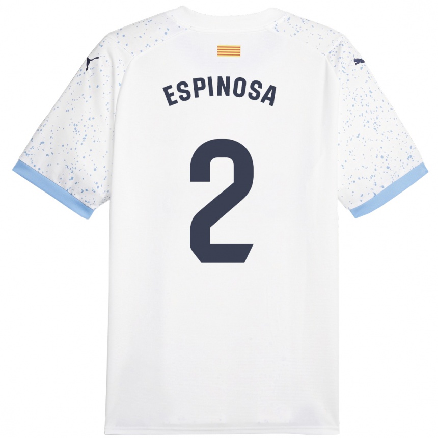 Niño Fútbol Camiseta Bernardo Espinosa #2 Blanco 2ª Equipación 2023/24 Perú