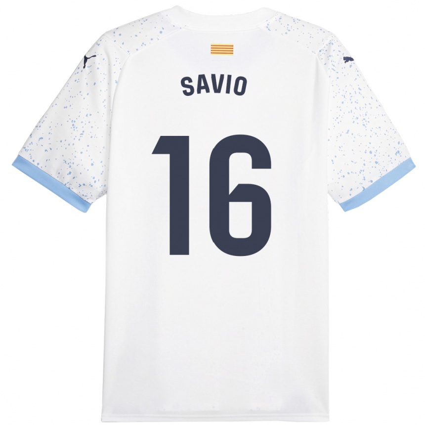 Niño Fútbol Camiseta Sávio #16 Blanco 2ª Equipación 2023/24 Perú