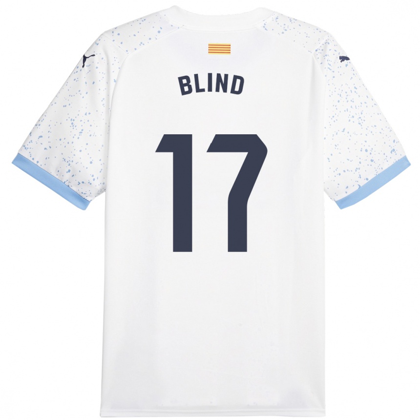 Niño Fútbol Camiseta Daley Blind #17 Blanco 2ª Equipación 2023/24 Perú