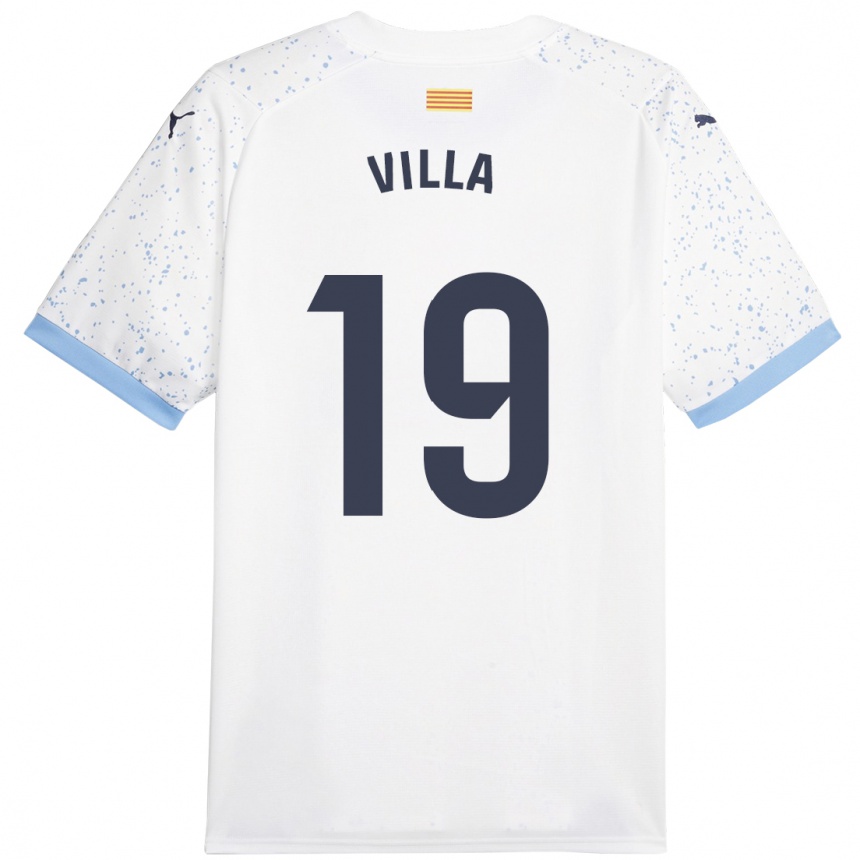 Niño Fútbol Camiseta Toni Villa #19 Blanco 2ª Equipación 2023/24 Perú