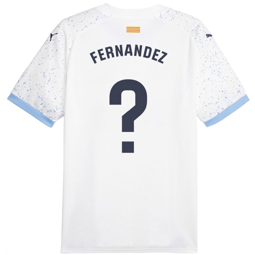 Niño Fútbol Camiseta Marc Fernández #0 Blanco 2ª Equipación 2023/24 Perú