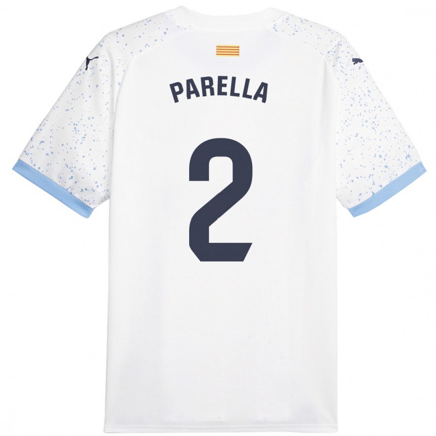 Niño Fútbol Camiseta Virginia Parella #2 Blanco 2ª Equipación 2023/24 Perú