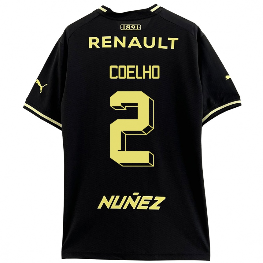 Niño Fútbol Camiseta Léo Coelho #2 Negro 2ª Equipación 2023/24 Perú