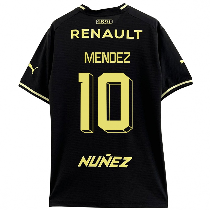 Niño Fútbol Camiseta Kevin Méndez #10 Negro 2ª Equipación 2023/24 Perú