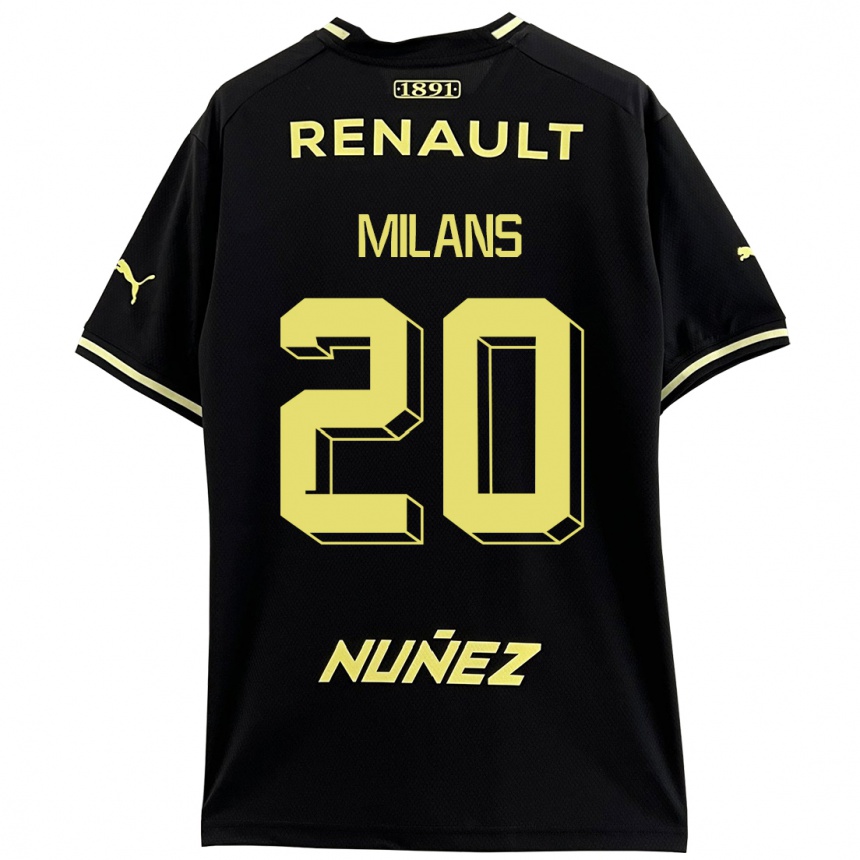 Niño Fútbol Camiseta Pedro Milans #20 Negro 2ª Equipación 2023/24 Perú