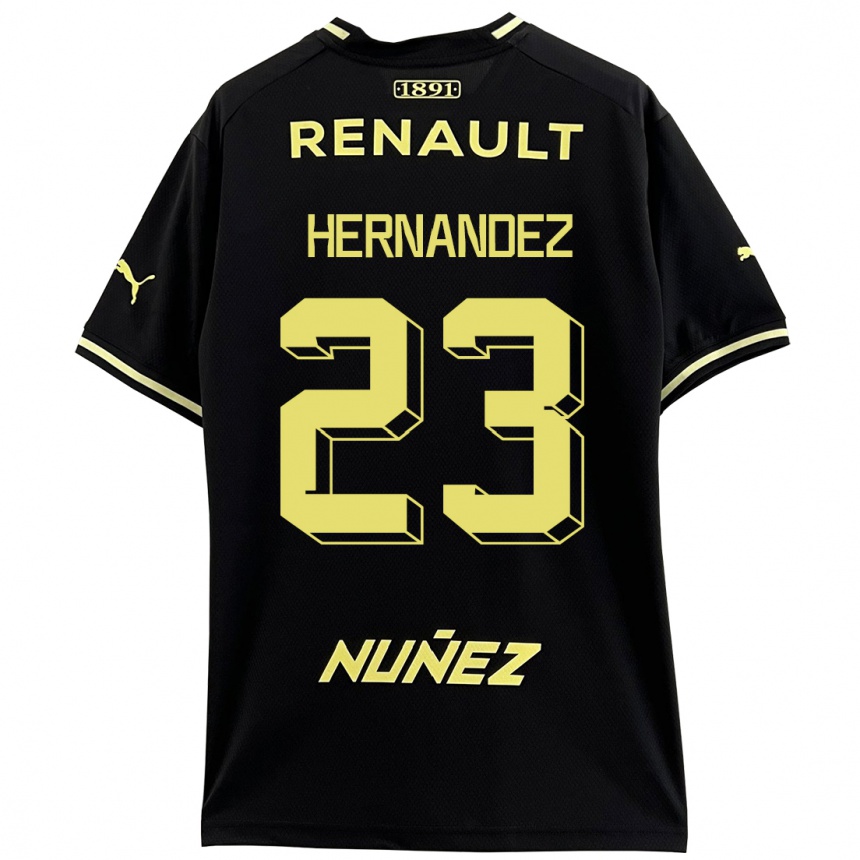 Niño Fútbol Camiseta Abel Hernández #23 Negro 2ª Equipación 2023/24 Perú