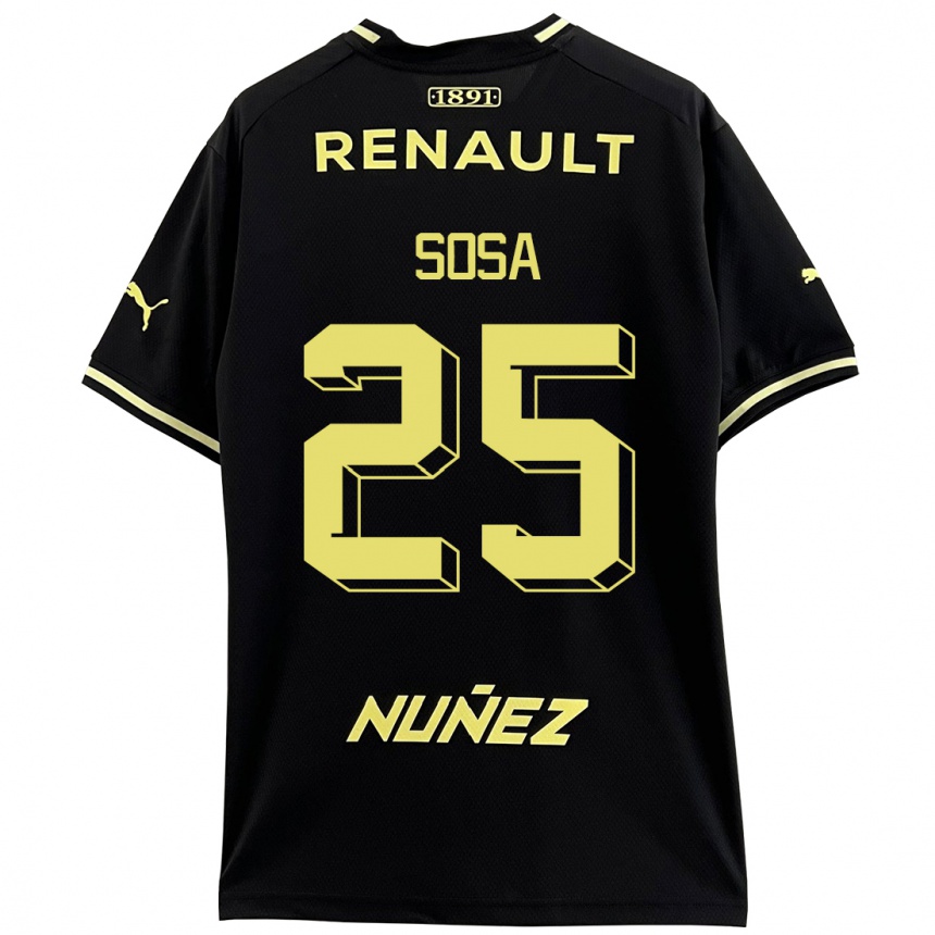 Niño Fútbol Camiseta Ignacio Sosa #25 Negro 2ª Equipación 2023/24 Perú