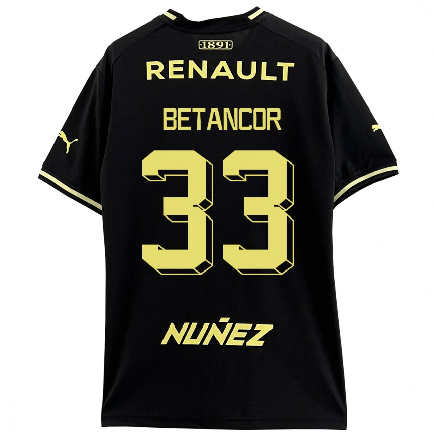 Niño Fútbol Camiseta Bruno Betancor #33 Negro 2ª Equipación 2023/24 Perú