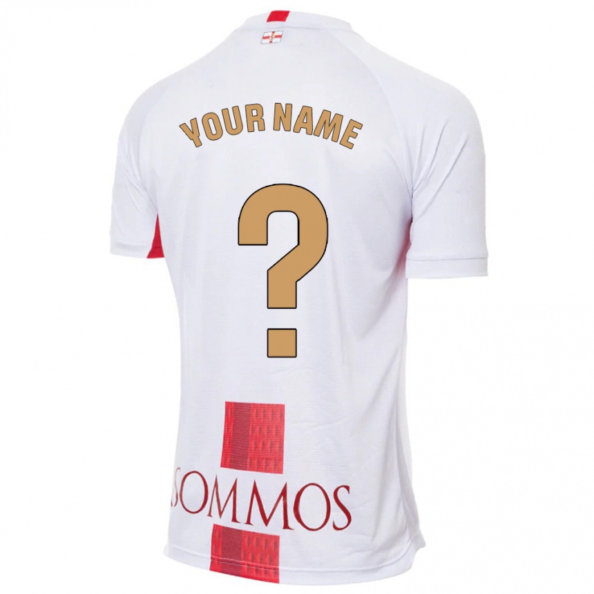 Niño Fútbol Camiseta Su Nombre #0 Blanco 2ª Equipación 2023/24 Perú