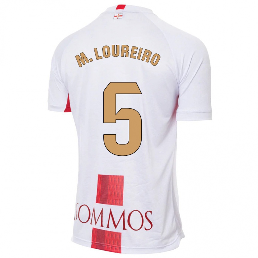 Niño Fútbol Camiseta Miguel Loureiro #5 Blanco 2ª Equipación 2023/24 Perú