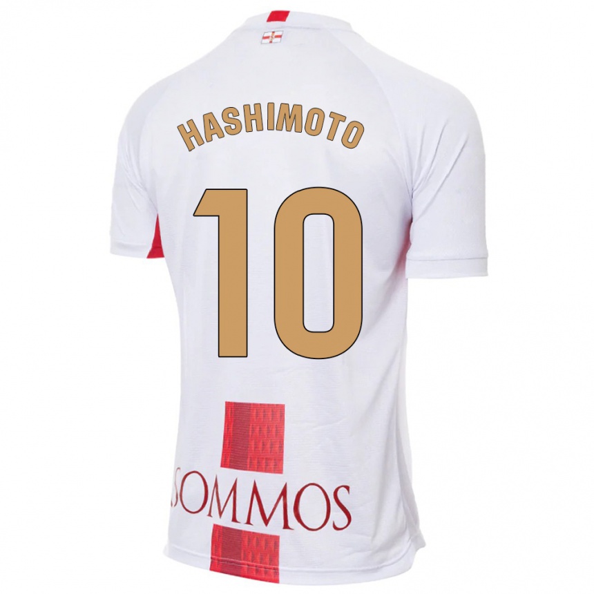 Niño Fútbol Camiseta Kento Hashimoto #10 Blanco 2ª Equipación 2023/24 Perú