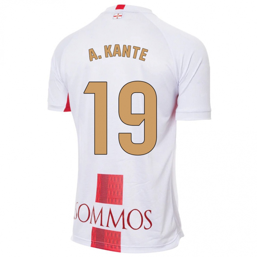 Niño Fútbol Camiseta Abou Kanté #19 Blanco 2ª Equipación 2023/24 Perú